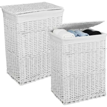 Koš na prádlo Sada košů na prádlo bílá 72 l a 114 l