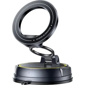 Baseus - držák do auta PrimeTrip VC2 Flex (C0013803) - magnetický, na palubní desku/čelní sklo, skládací, nastavitelný, s vakuovým zámkem - černý