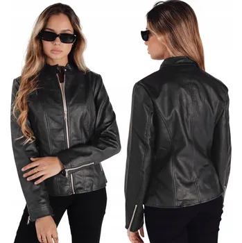 Moto oblečení Dámská motocyklová kožená bunda černá TY5202 - L