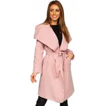 Denley dámský růžový kabát klasického střihu bez kapuce, univerzální velikost