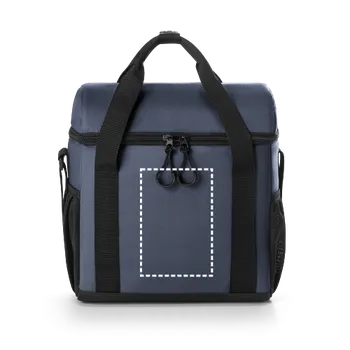 Cestovní taška ROMA M. Polstrovaná termo taška z materiálu 600D rPET a ripstopu 11 L Transfer (max. 4 barvy, 100 x 150mm) 2 barvy 5 Přední