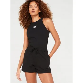 Podprsenka PUMA ČERNÝ PRUHOVANÝ TOP S LOGEM (L)