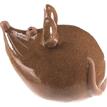 Myš keramická - menší, barva hnědá Barva: Hnědá
