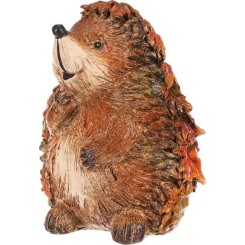 Barevný ježek z magnesia s lístky - oranžovo-hnědá dekorace Barva: Oranžová