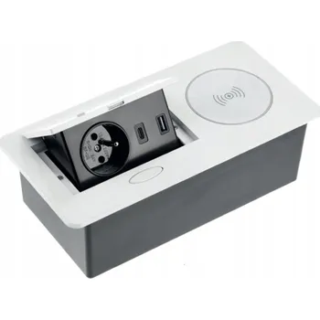 Elektrická zásuvka Elektrická zásuvka USB do desky stolu GTV s uzemněním bílá 1 ks