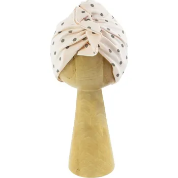 Čepice Dívčí čepice turban s puntíky lososová Nicol, vel. 92/98
