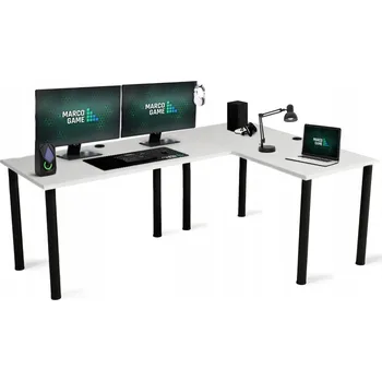 Psací stůl Rohový psací stůl MARCO GAME 200 x 135 x 75 cm bílý