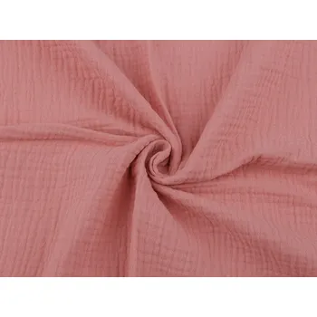 Mušelín / dvojitá gázovina METRÁŽ - 13 (19) růžová