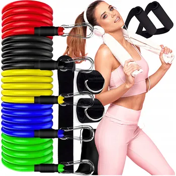 ODPOROVÉ GUMY na cvičení fitness workout - 5 různých úrovní odporu