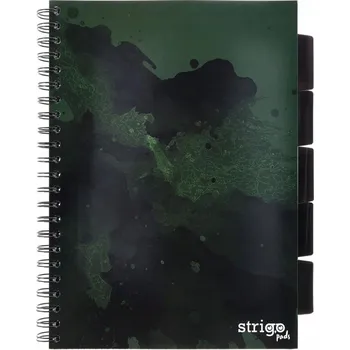 Blok Kroužkový Blok A4 100k Čtvereček STRIGO GREEN