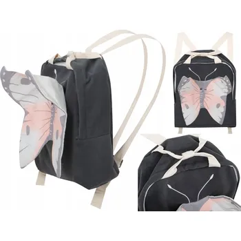 Školní batoh jednokomorový Ikonka černý, růžový 30 l