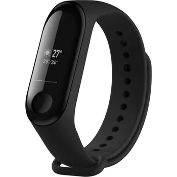 Módní doplněk Silikonový řemínek FIXED Silicone Strap pro Xiaomi Mi Band 3/4, černý