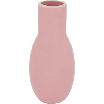 Váza Lesklá černá keramická váza se zúženým hrdlem - elegantní dekorace Barva: Růžová