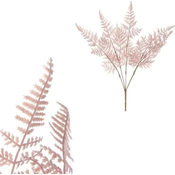 umělá květina Kapradí - umělý trs, barva hnědo-fialová Barva: Hnědá