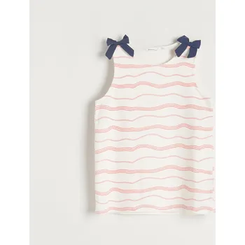 Dětská móda Reserved - Halenka s mašlemi - krémová - 9671K-01X - 9671K-01X-146