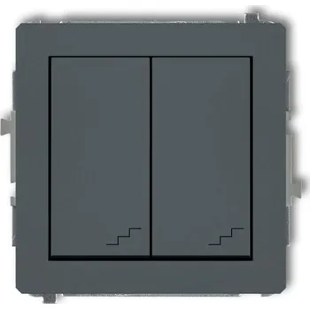 vypínač Schodišťový vypínač pod omítku Karlik grafitový 28DWP-33