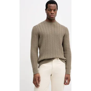 Pánský svetr Vlněný svetr BOSS H-Hitalo 50549980 zelená 81X, vel. M