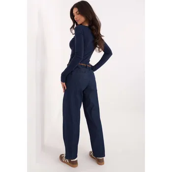 Dámské kalhoty Dámské jednobarevné kalhoty Sublevel modrá 3507764