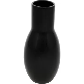Váza Lesklá černá keramická váza se zúženým hrdlem - elegantní dekorace Barva: černá