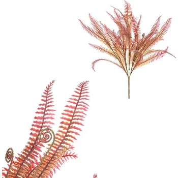 umělá květina Kapradí - umělý trs, barva červená Barva: Červená