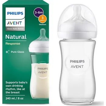 Kojenecká váha Skleněná kojenecká lahvička Philips Avent Natural Response – 240 ml, lahvička bez BPA pro kojence