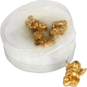 Vánoční dekorace Anděl mini - polyresin, zlatý, cena za balení (4 ks) Barva: Zlatá