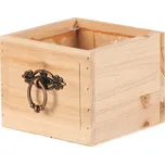 Dřevěný šuplík na květiny s igelitovou vložkou, přírodní barva Barva: Přírodní