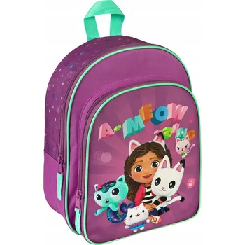 Dětský batoh Vícekomorový předškolní Batoh Gábinin Kouzelný Domek Undercover Cat House pro dívky, vícebarevný