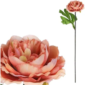 umělá květina Pivoňka - umělá řezaná květina, hnědá Barva: Hnědá