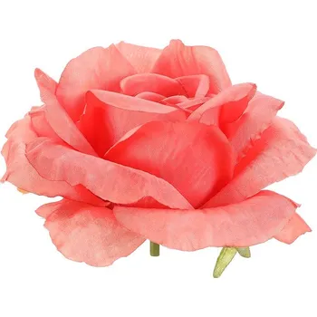 umělá květina Meruňkové umělé růže 12 ks - textilní dekorace pro aranžmá Barva: Oranžová