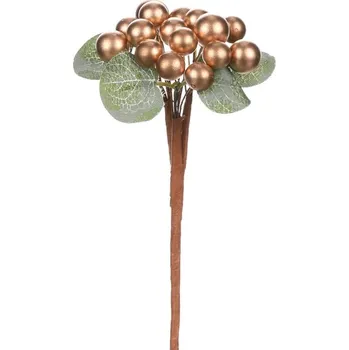 Zlaté perly na vetvičkách - dekorativní přízdoba na Vánoce 1ks Barva: Zlatá