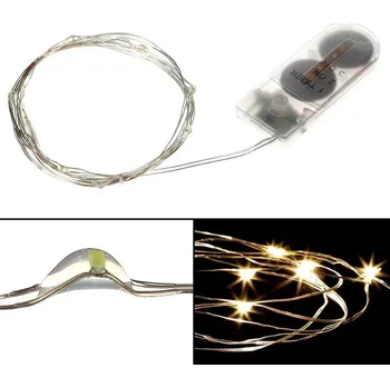 Vánoční dekorace Řetěz s LED světýlky - na baterie, barva teplá bílá Barva: bílá