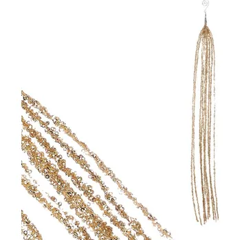 umělá květina Větev umělá - převislá se třpytkami, barva zlatá Barva: Zlatá