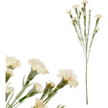 umělá květina Karafiát mini - umělý řezaný, barva bílo-růžová Barva: bílá