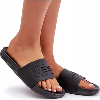 Dámské žabky Dámské sportovní gumové žabky Big Star na Nazouváky a bazén OO274044 černé 38