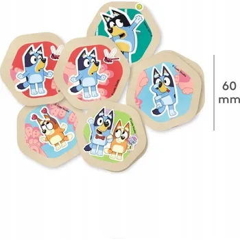 Dřevěná hračka Dřevěná vzdělávací hra pexeso, hračka pro děti, sada, hry, Bluey