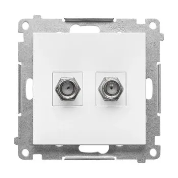 Elektrická zásuvka Anténní zásuvka nástěnná Kontakt-simon bílá