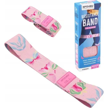 Odporová guma na cvičení, fitness guma MEDIUM Spokey THE BLOOM