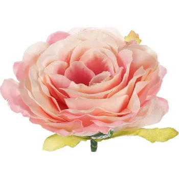 umělá květina Růže - umělý květ, barva meruňková, cena za balení (12 ks) Barva: Růžová
