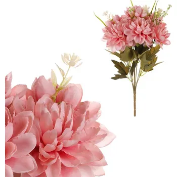 umělá květina Jiřiny - umělá kytice, barva růžová Barva: Růžová