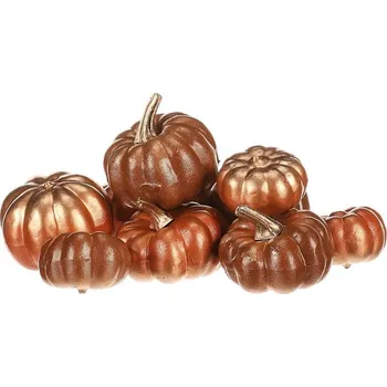 umělá květina Dýně plastová - mix 2 velikostí a 2 barev, cena za balení (9 ks) Barva: Měděná