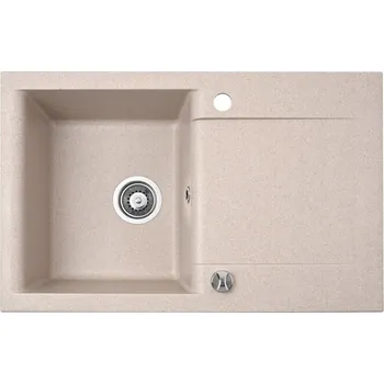 Granitový dřez Jednokomorový granitový dřez Brenor Luna 76, béžový