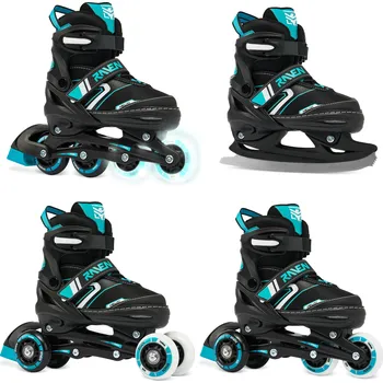 RAVEN Inline brusle Kolečkové brusle 4v1 nastavitelná kolečka Raven Helixi LED 30/33 MODRÁ|ČERNÁ