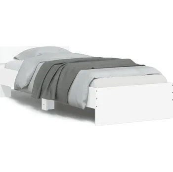 Ložnice zahrada-XL Rám postele s čelem a LED osvětlením bílý 75 x 190 cm 838841