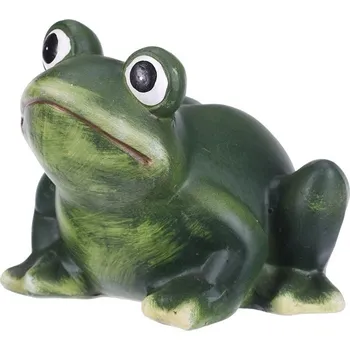 Žába - keramická figurka, vel. L, zelená Barva: Zelená