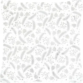 Polštář Sametový polštář 45x45 cm se stříbrným vánočním vzorem, 100% polyester Barva: Stříbrná