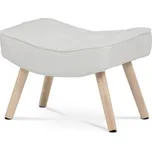 Elegantní šedá podnožka Bouclé, masivní kaučuk, 52x38 cm Barva: bílá