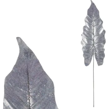 umělá květina Alokázie - umělý list, barva stříbrná Barva: Stříbrná