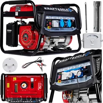 Elektrocentrála Benzínová elektrocentrála, jednofázová, přenosná Kraft&Dele 3000 W