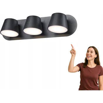 Nástěnné svítidlo Nástěnné svítidlo Italux černé s integrovaným LED zdrojem 18 W